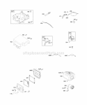 Air Cleaner Controls Exhaust System Governor Spring Ignition Diagram and Parts List for 150312-0112-E1  Briggs and Stratton Engine